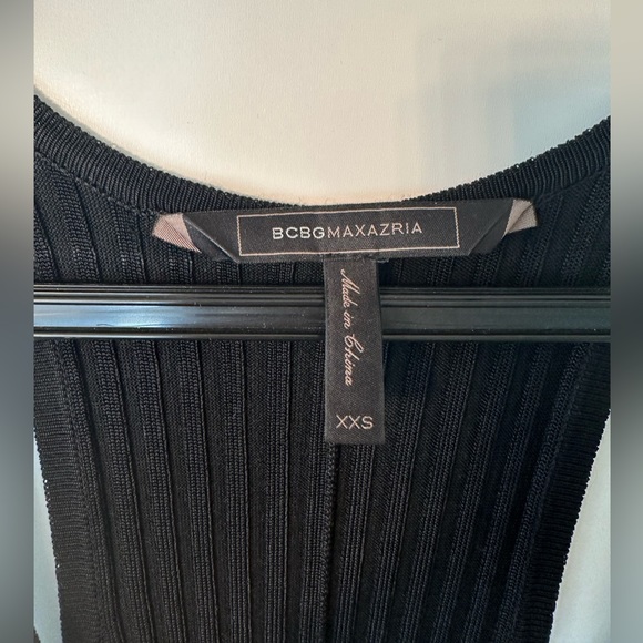BCBG Black Midi Ribbed Dress - Picture 5 of 5